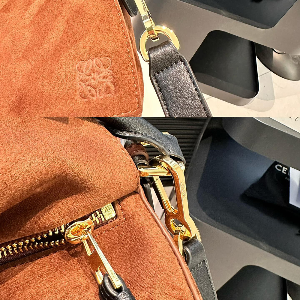 LOEWE Suede Puzzle Bag