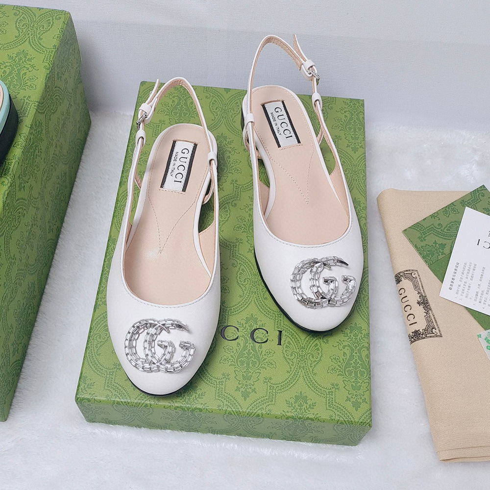 Gucci Leather Flats  Slide Sandal