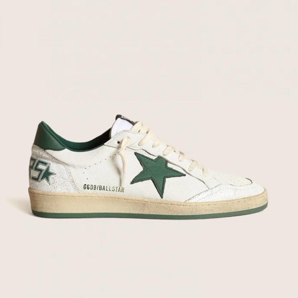 Golden Goose Ball Star Leather round-soled platform sneakers
