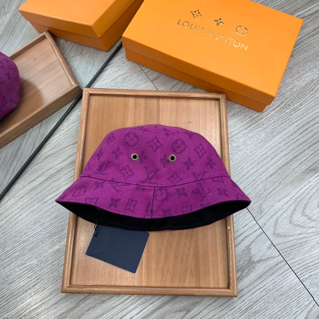 Louis Vuitton LV Reversible Cotton Printed Fisherman's Hat Sunhat