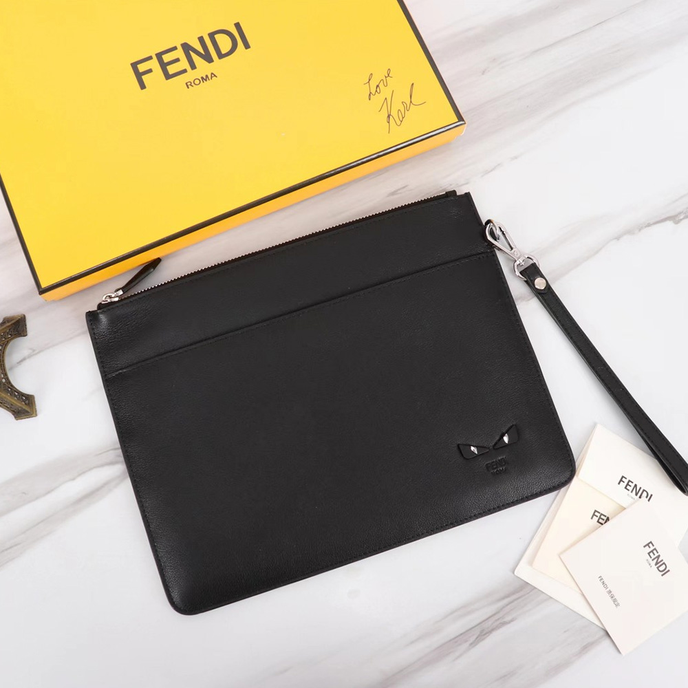 FENDI Printed Canvas Clutch