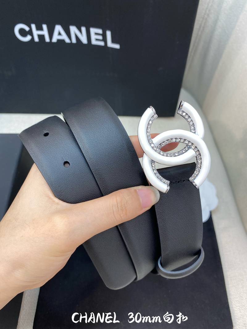 Chanel Belt With Double C Buckle Black Women Belt 30MM