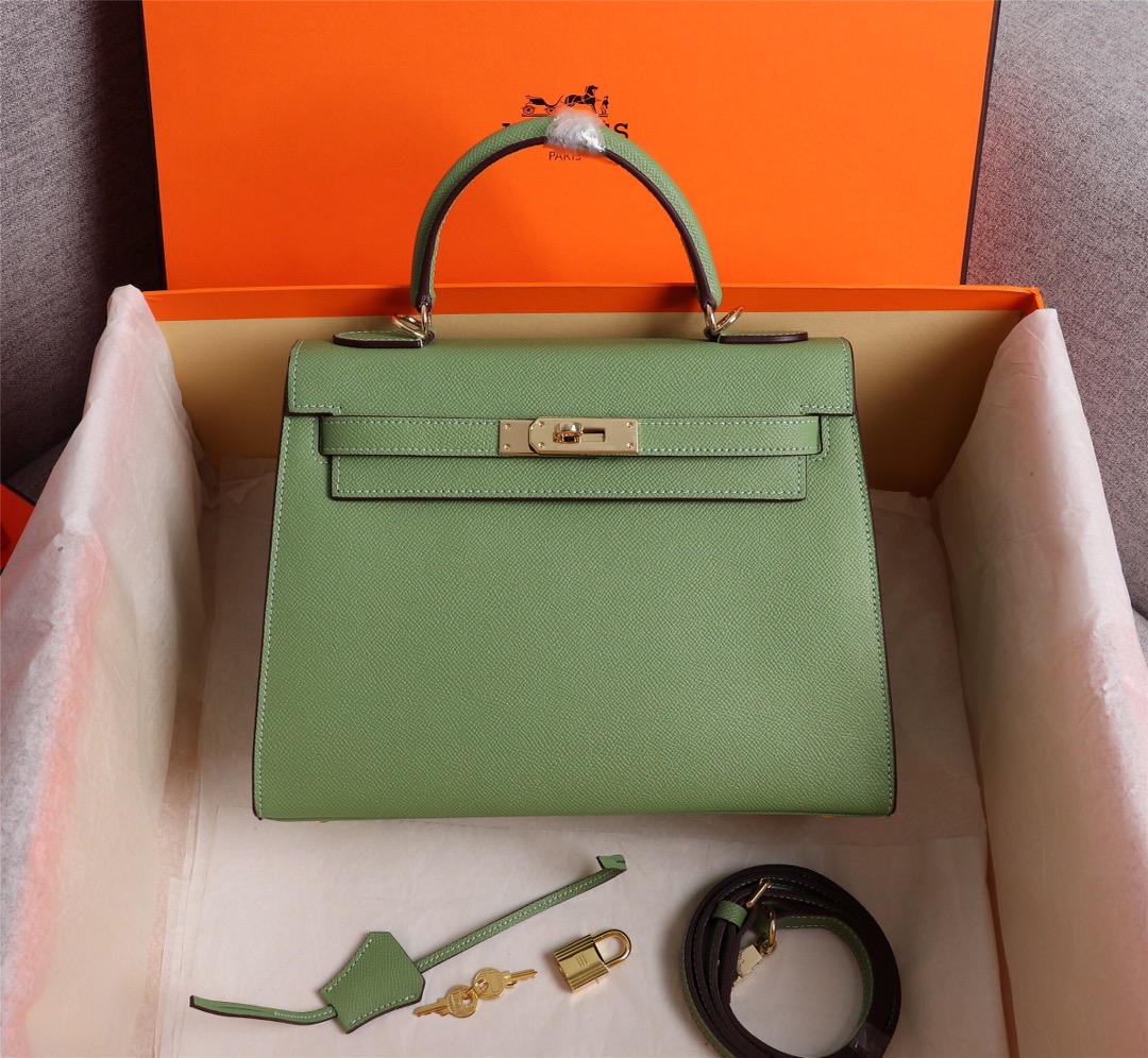 Hermes Kelly Gold Buckle Bag-Epsom