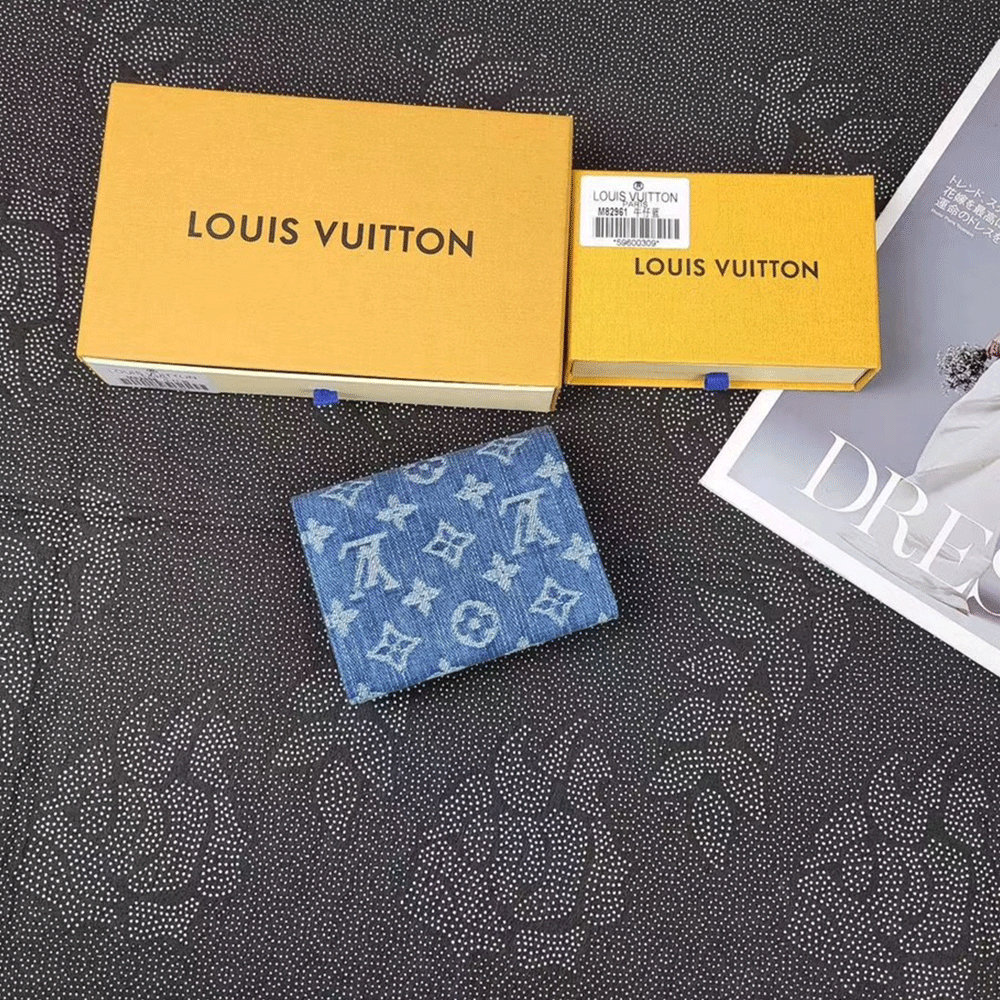 Louis Vuitton LV Monogram Jacquard Denim Money Clip