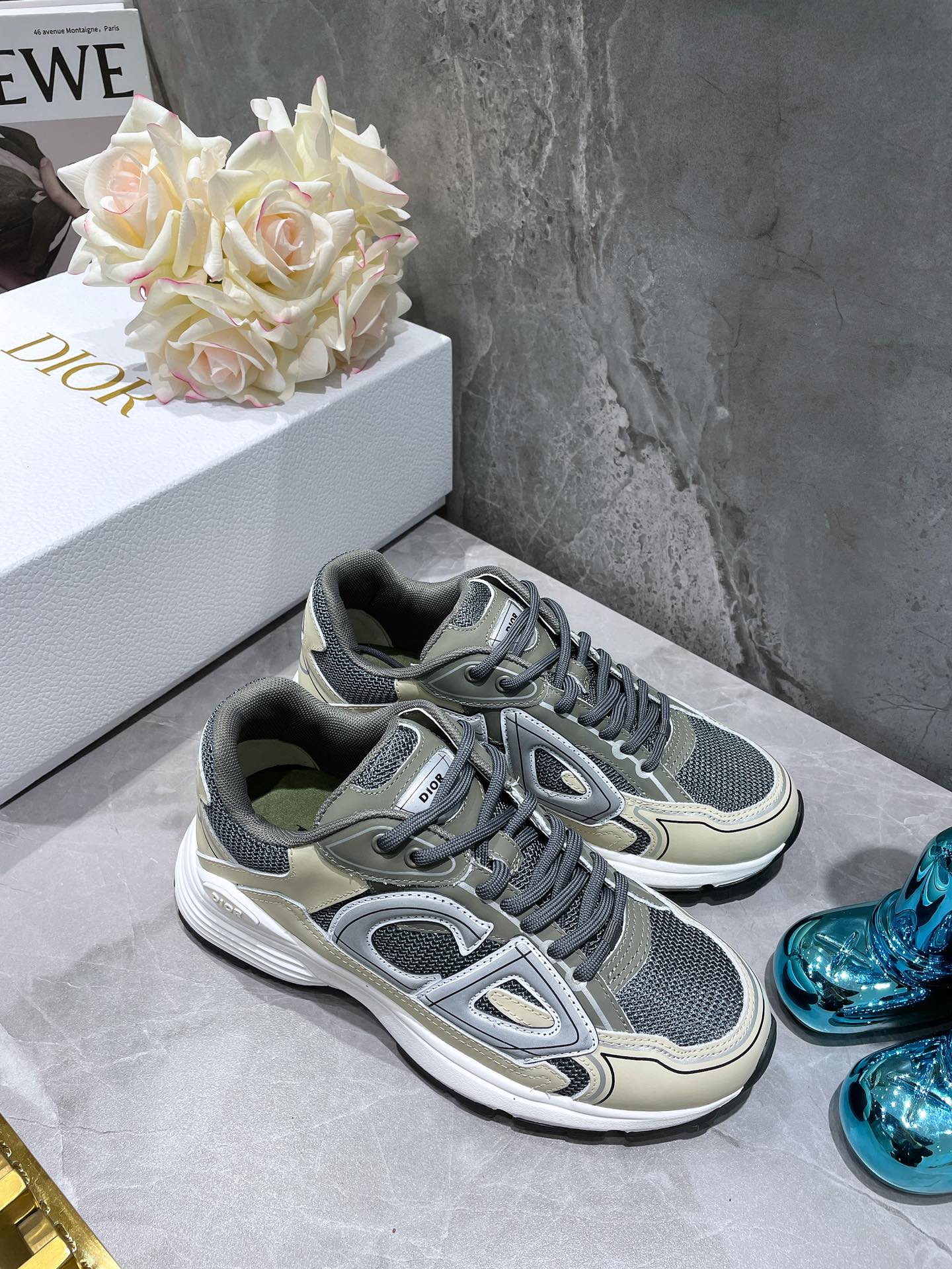 Dior B30 Dad Sneakers Green Gray