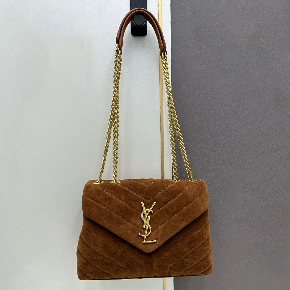 Saint Laurent LOULOU Quilted Suede Bag