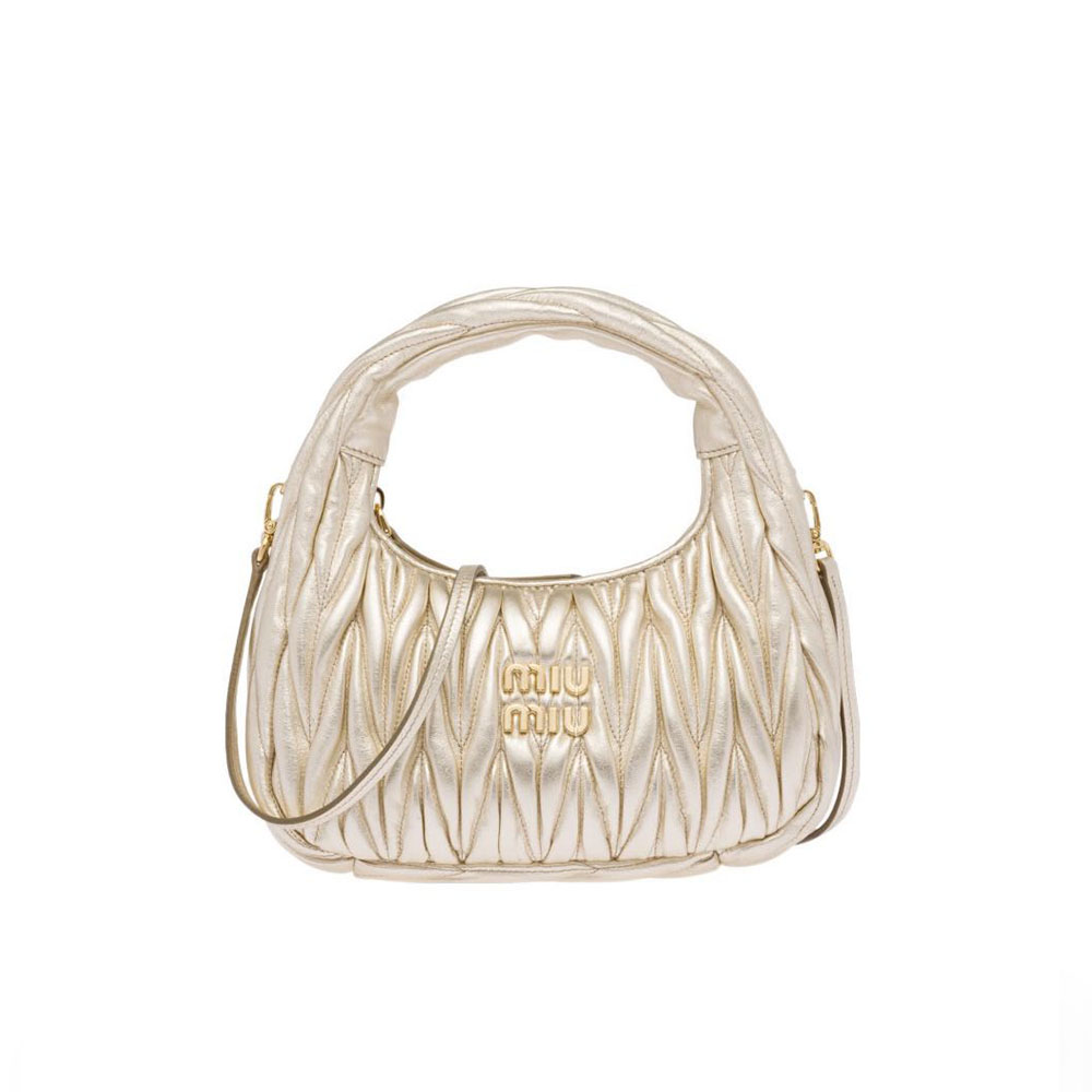 MIU MIU Wander matelassé hobo bag Mini&Small