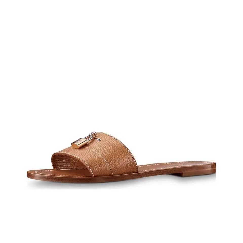 Louis Vuitton LV Leather Flip-flops Slide Sandal