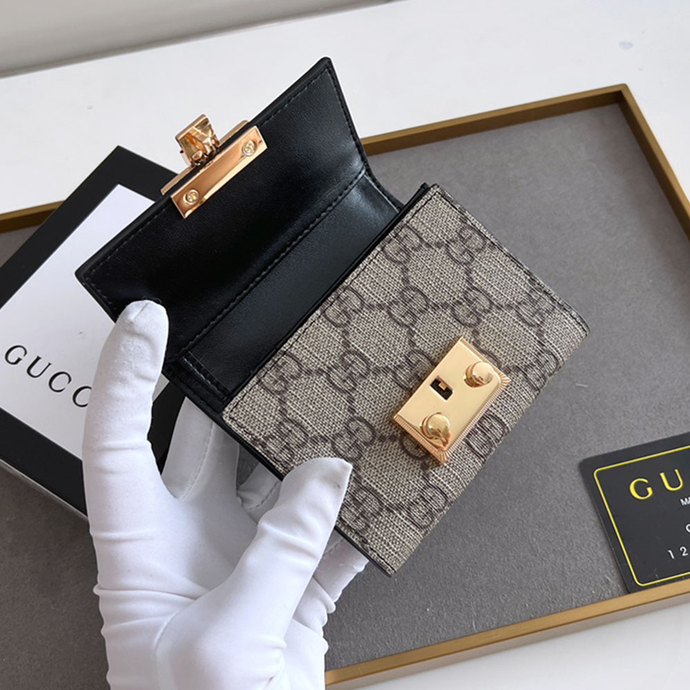 Gucci Padlock Three fold wallet