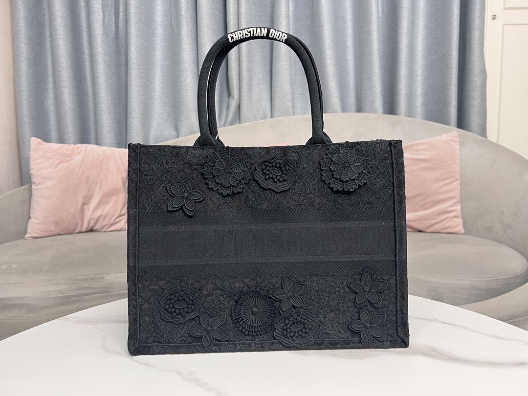 Dior Book Tote Medium D-Lace Macrame M1296ZEAX_M911