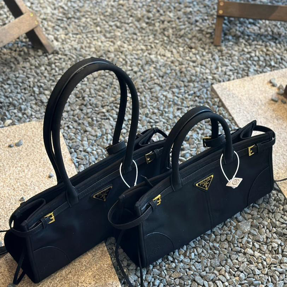 Prada suede tote bag soft-lux handbag