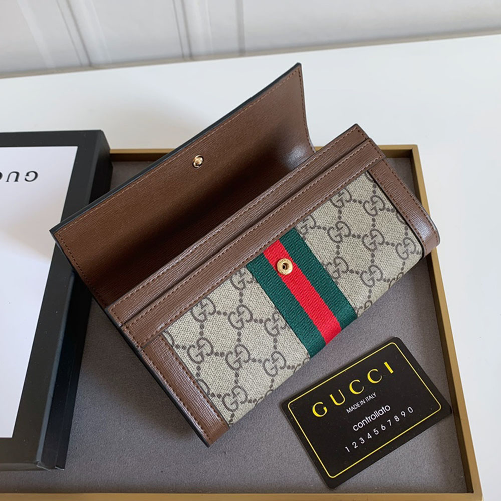 Gucci Unisex GG Long Wallet