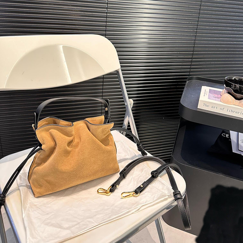 LOEWE Suede Anagram handbag