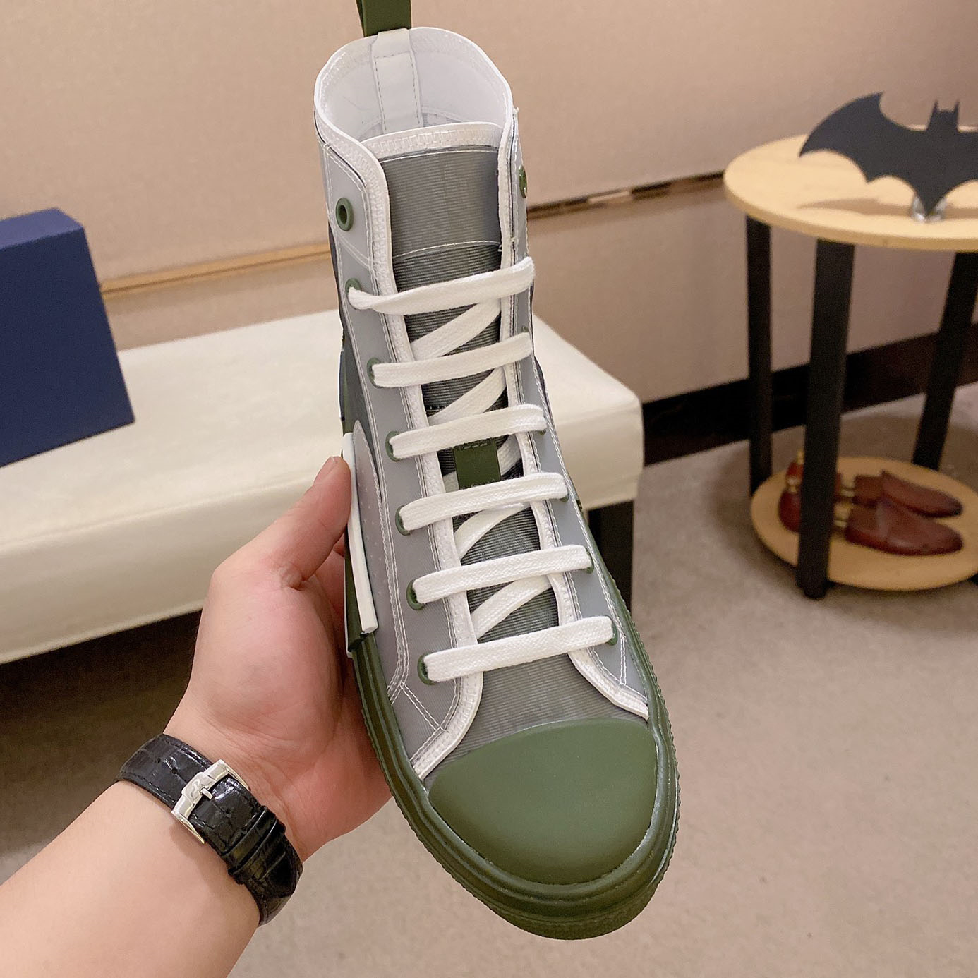 Dior B23 green high-top Shoes