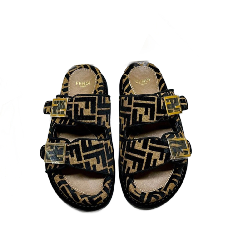 Fendi Feel cotton fibre slides