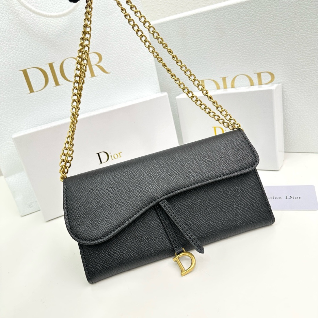 Dior Saddle Chain Wallet