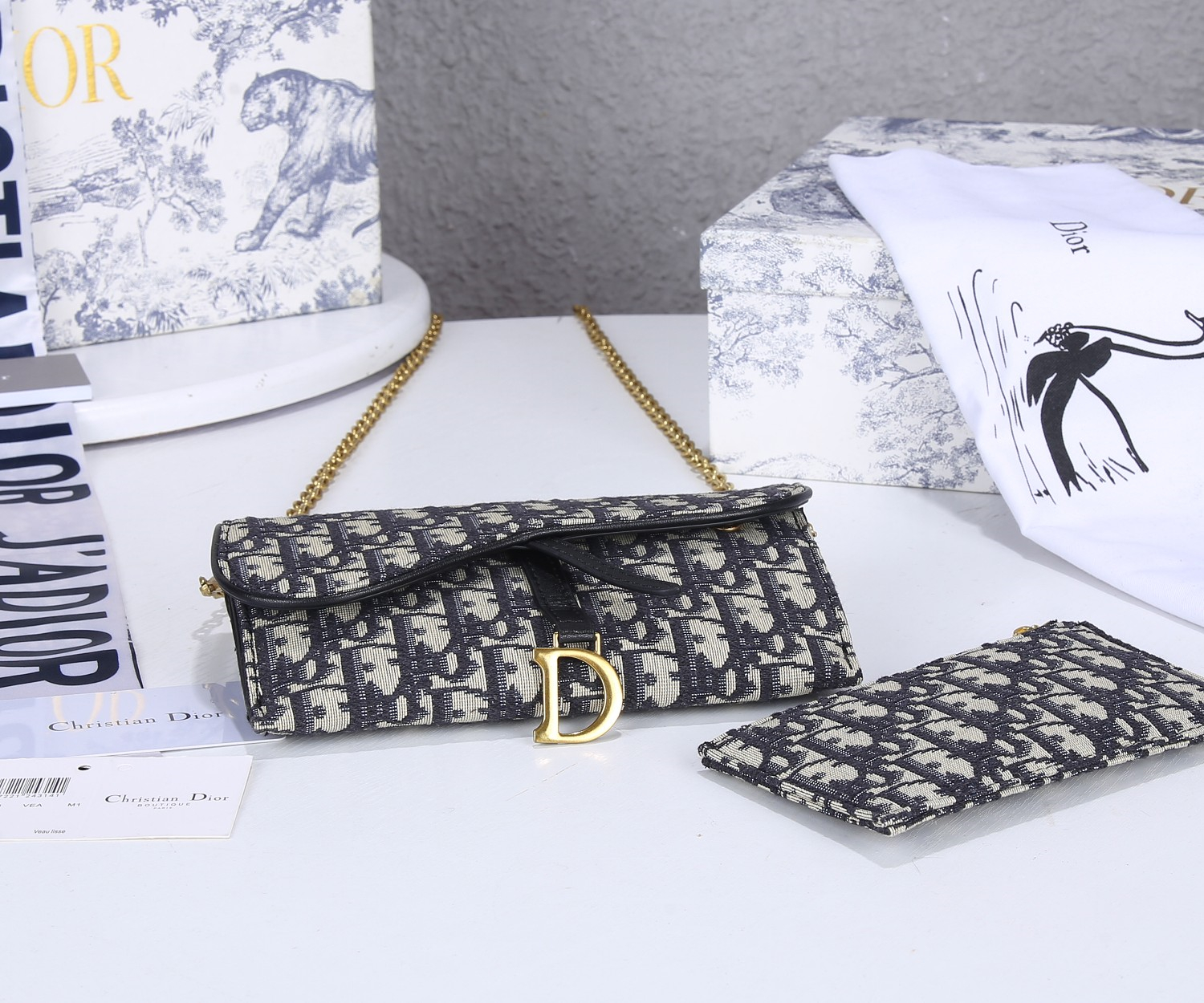 Dior SADDLE bag Blue Dior Oblique Jacquard