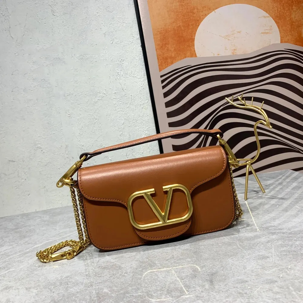 VALENTINO GARAVANI V Logo Baguette Shoulder Bag Ladies MINILOCO Calfskin Bag