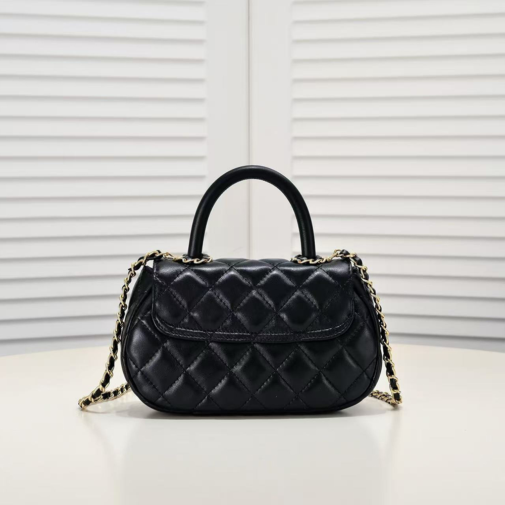 Chanel coco Leather Handle Shoulder Crossbody Bag