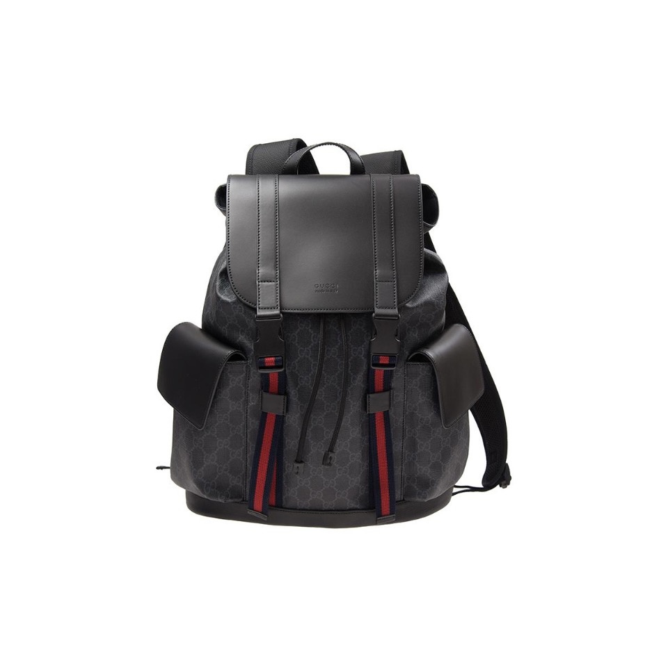 Gucci Striped Webbing Backpack