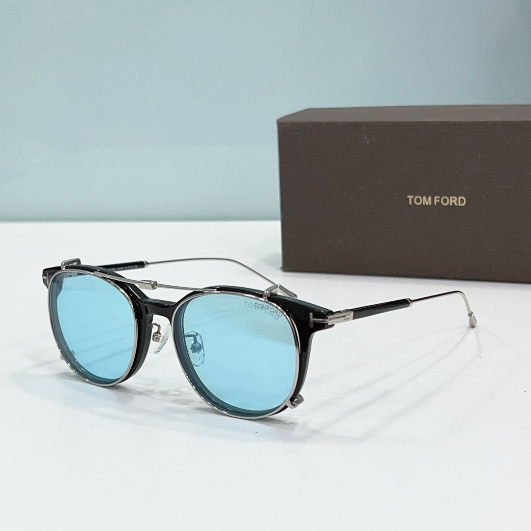 Tom Ford Round Metal Thin Frame Sunglasses