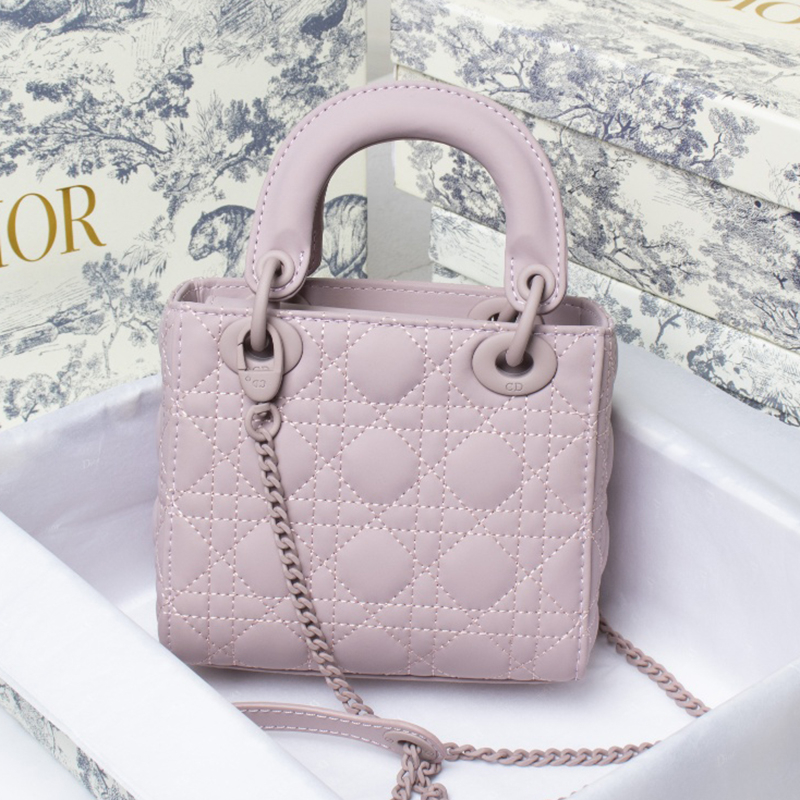 Dior The LADY DIOR Bag MINI SIZE(17*15*7cm)