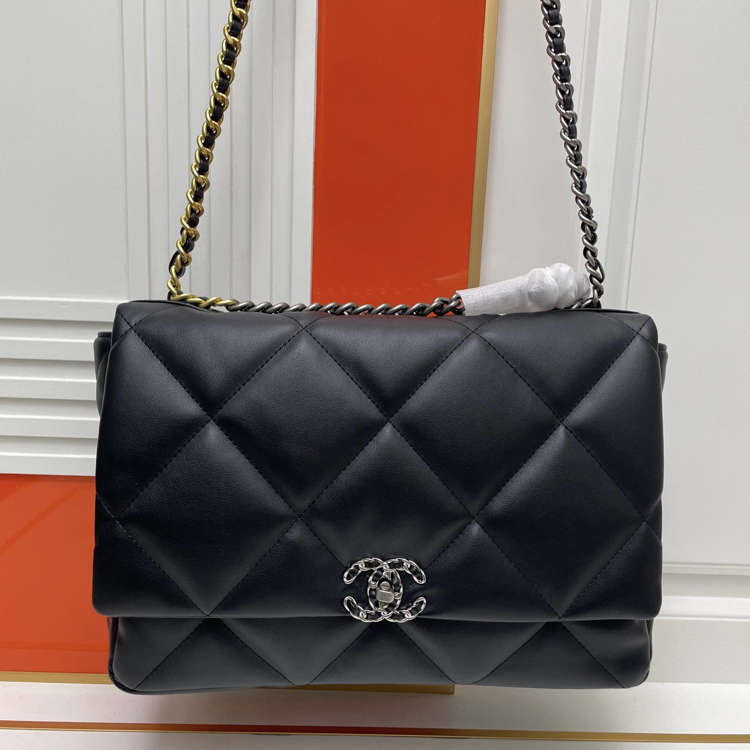 Chanel 19bag   Gold Buckle Shoulder Crossbody Bag