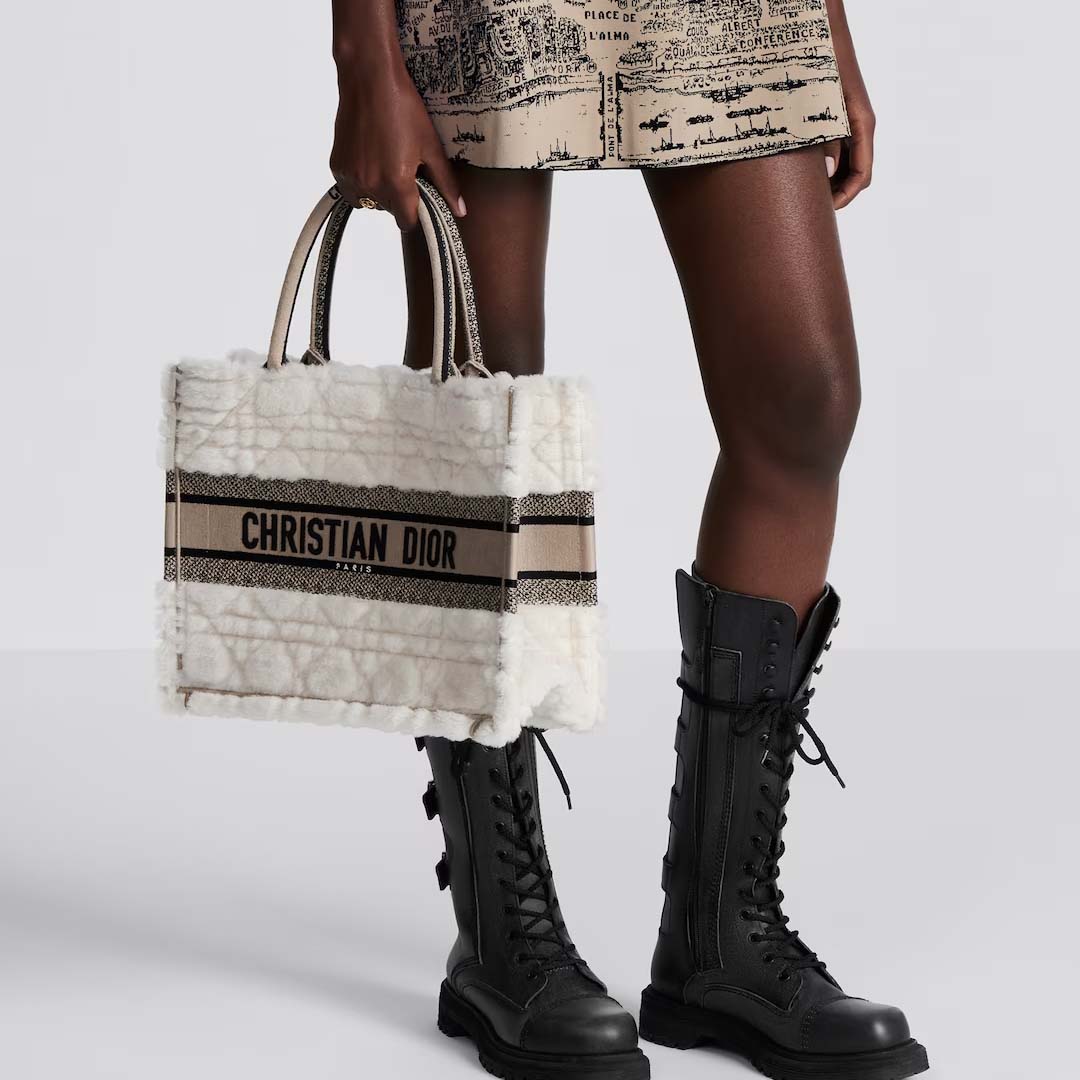 Dior Shearling Book Tote Medium Large Size