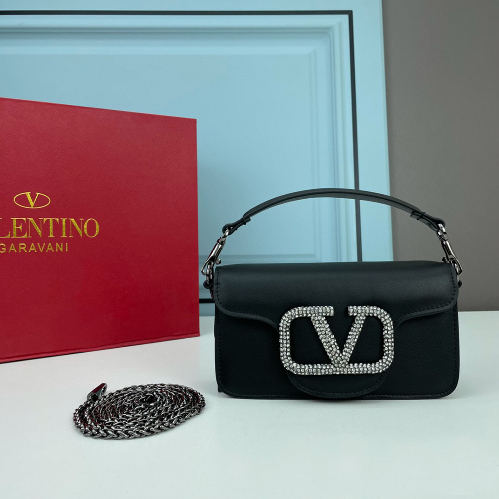 VALENTINO GARAVANI LOCÒ MICRO BAG WITH CHAIN AND JEWEL LOGO