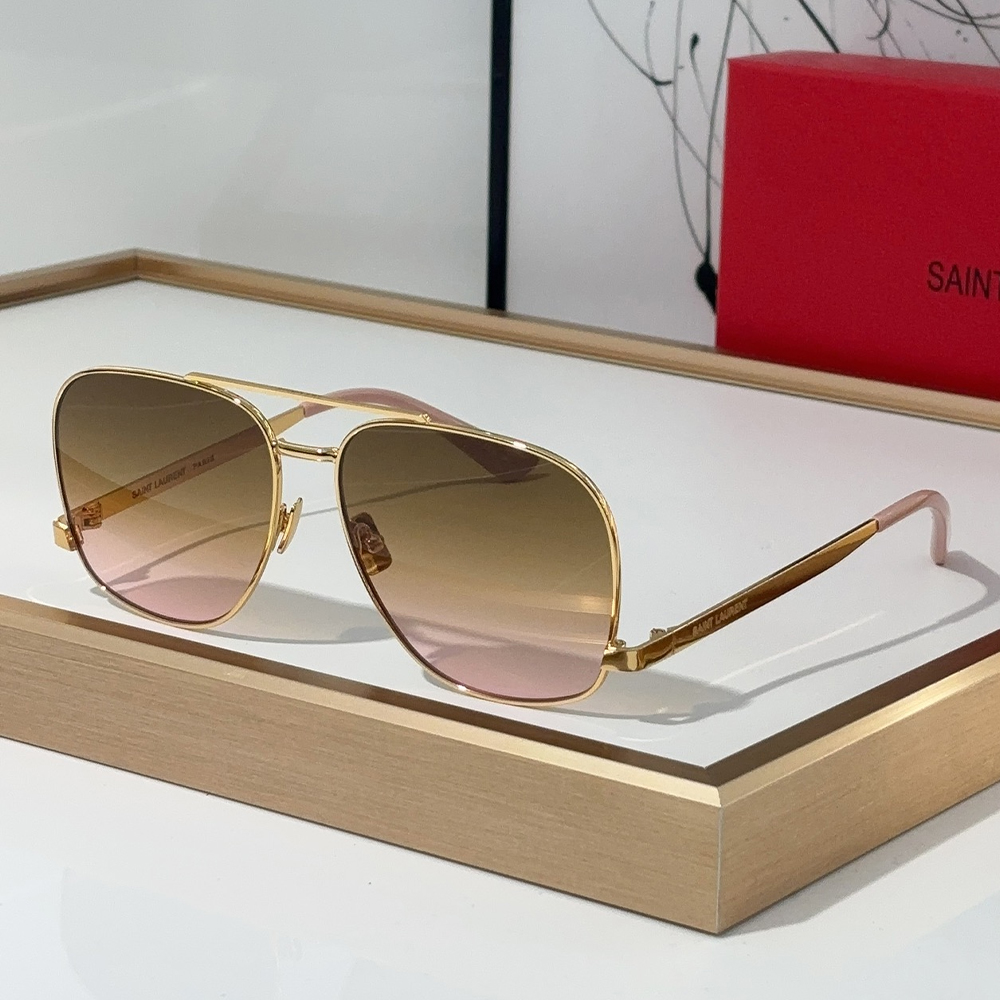 Saint Laurent YSL Metal Oval Sunglasses