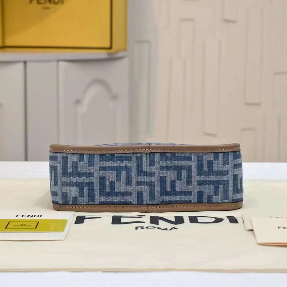 Fendi Fendessence Light blue FF denim fabric bag