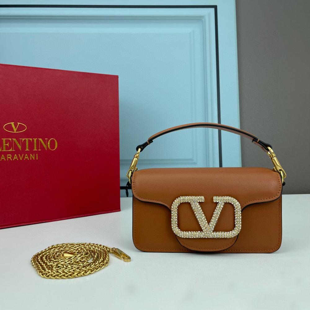 VALENTINO GARAVANI LOCÒ MICRO BAG WITH CHAIN AND JEWEL LOGO
