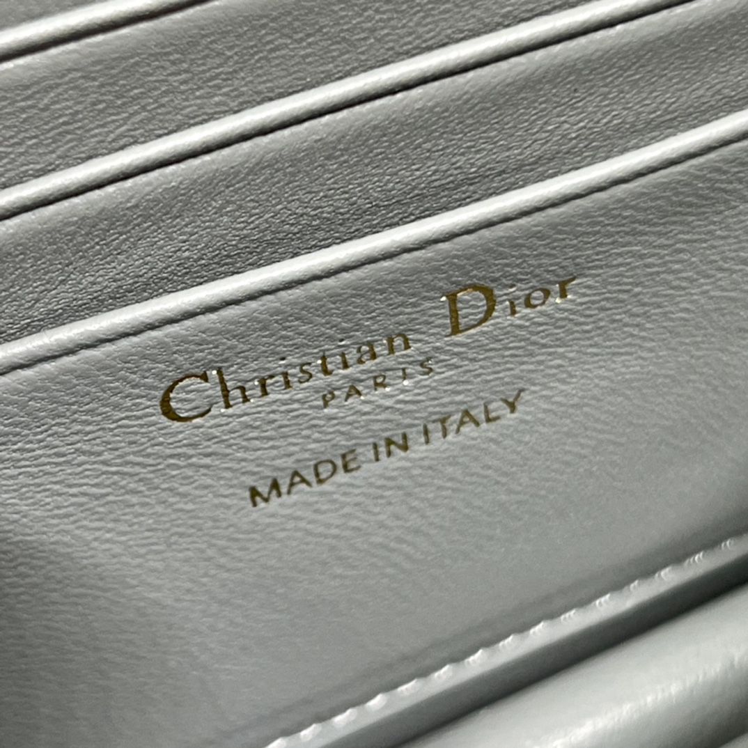 Dior Miss Mini Bag Rock Gray Patent Cannage Calfskin