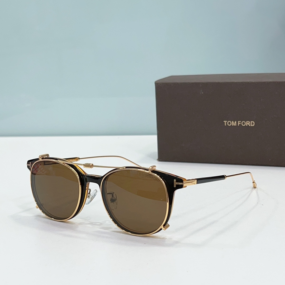 Tom Ford Round Metal Thin Frame Sunglasses