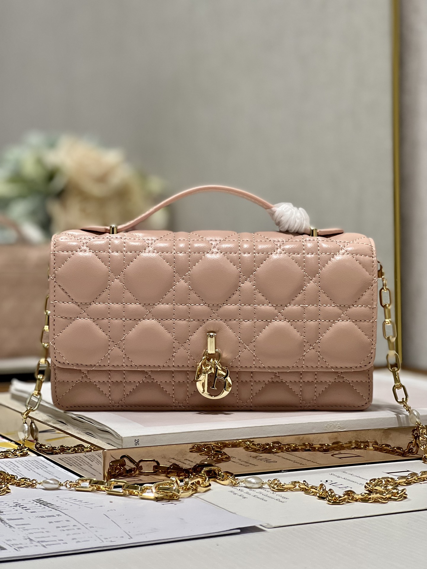 Dior Miss Mini Bag Rose Des Vents Cannage   S0980ONMJ_M49P