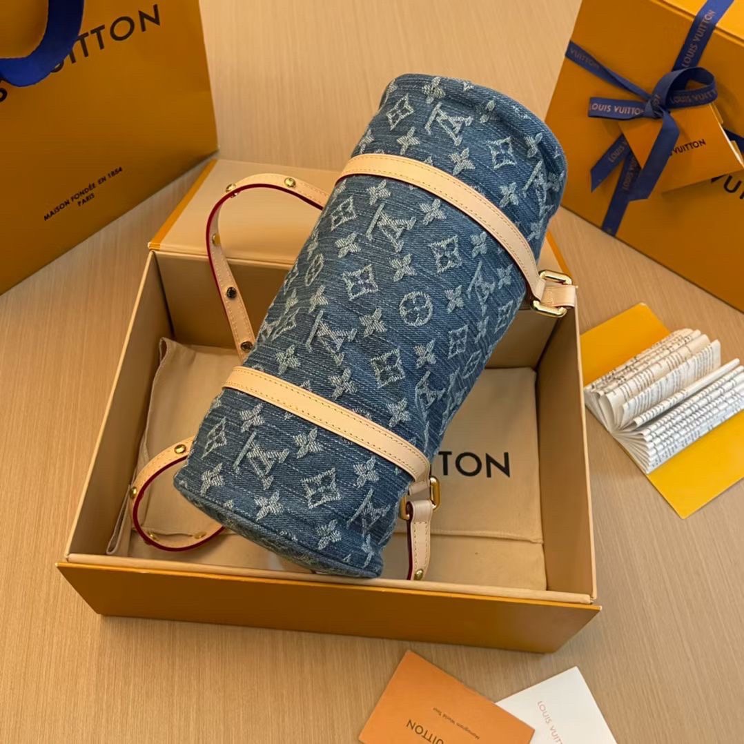 Louis Vuitton LV PAPILLON Denim Handbag