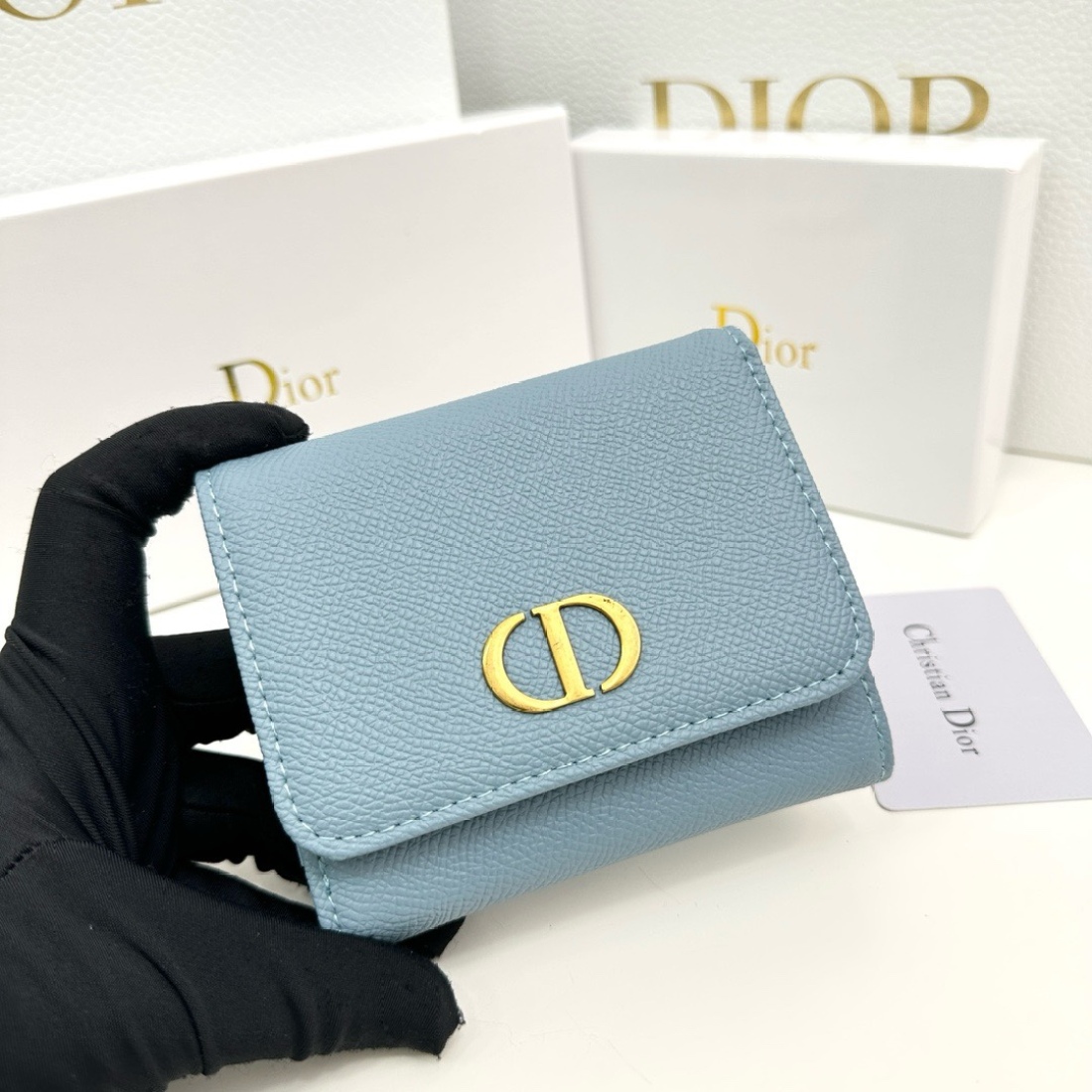 Dior Montaigne Lotus Folding Wallet