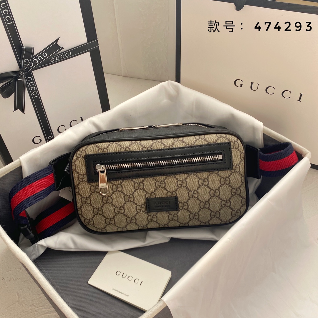 Gucci Canvas & Leather Waist bag