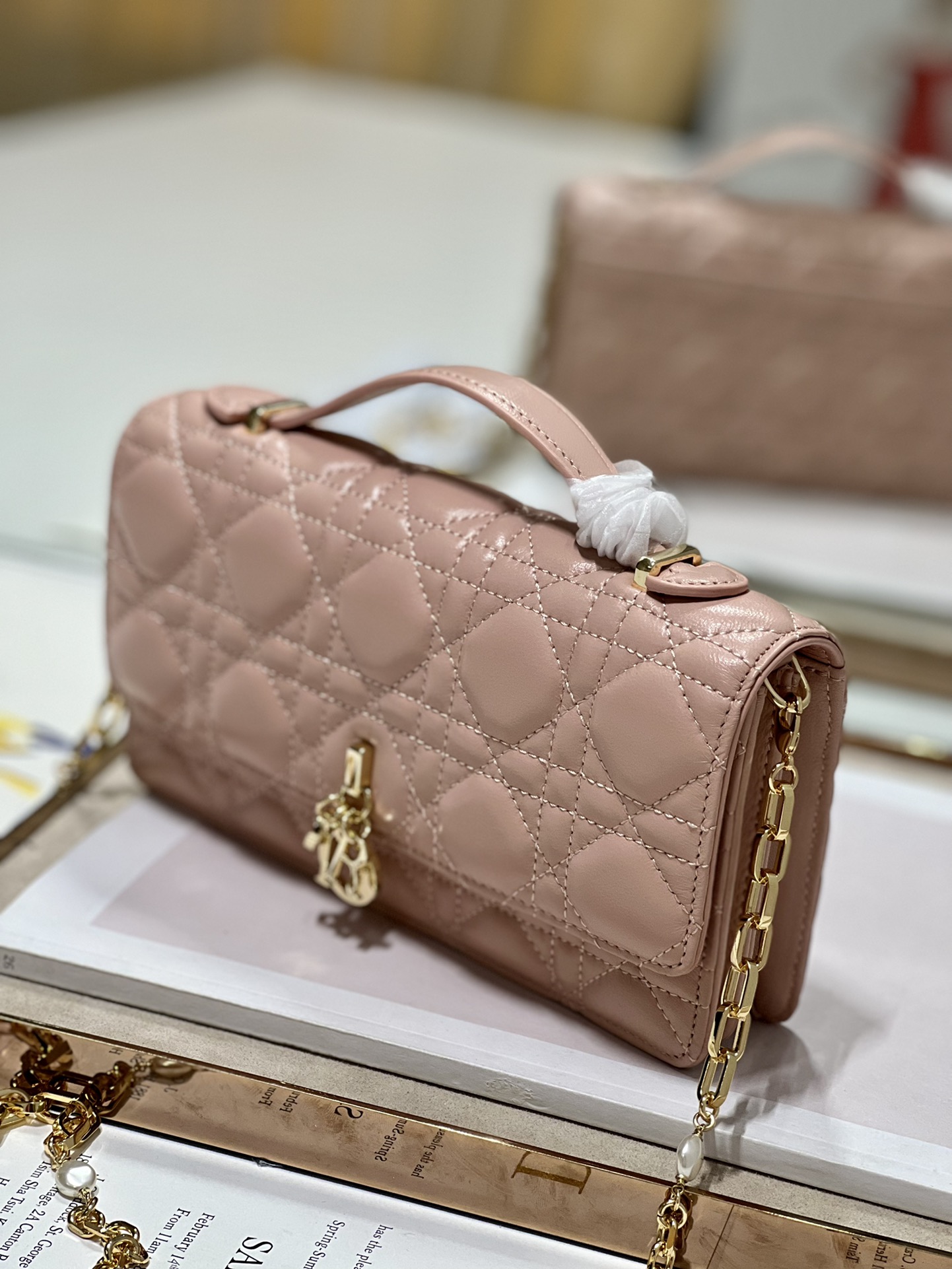 Dior Miss Mini Bag Rose Des Vents Cannage   S0980ONMJ_M49P