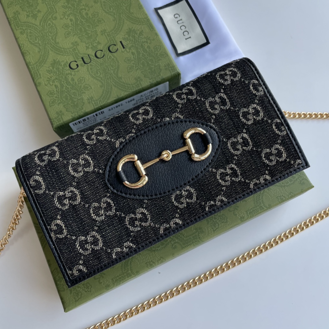 Gucci 1955 Horsebit Chain Wallet