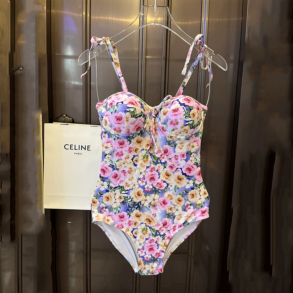 DOLCE & GABBAN DG Floral One-piece Swimsuit Swimwear