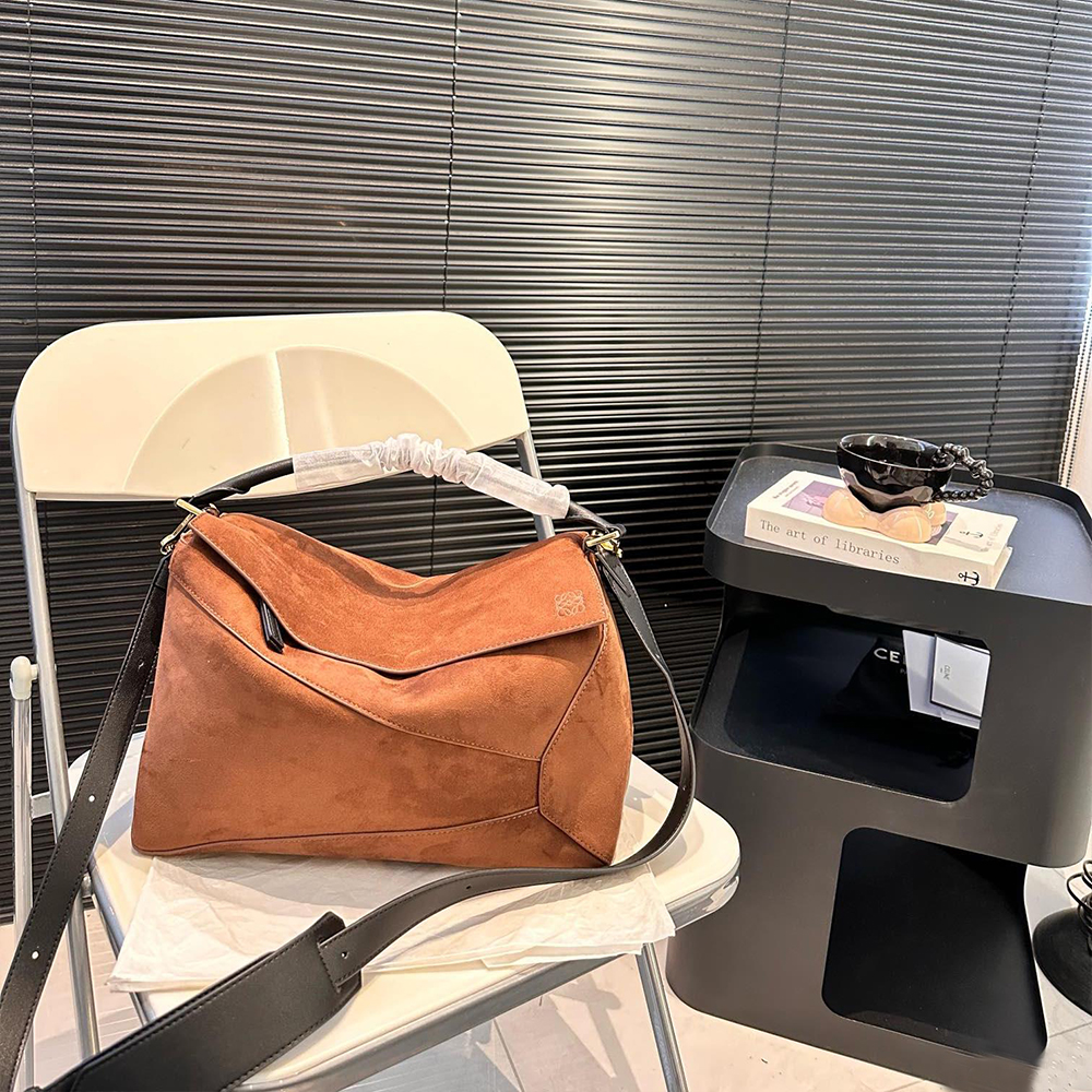 LOEWE Suede Puzzle Bag