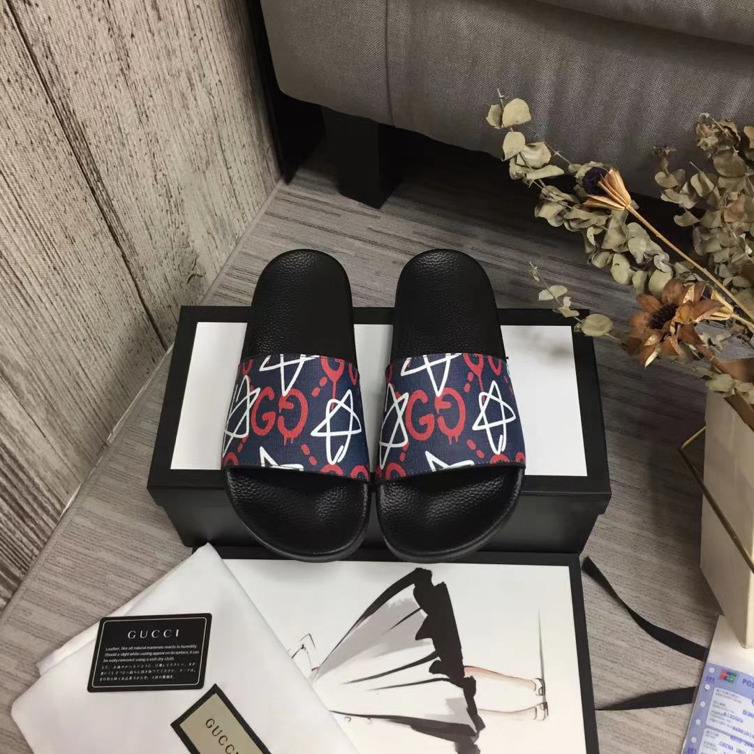 Gucci GG Blooms Supreme Floral Slide Sandal