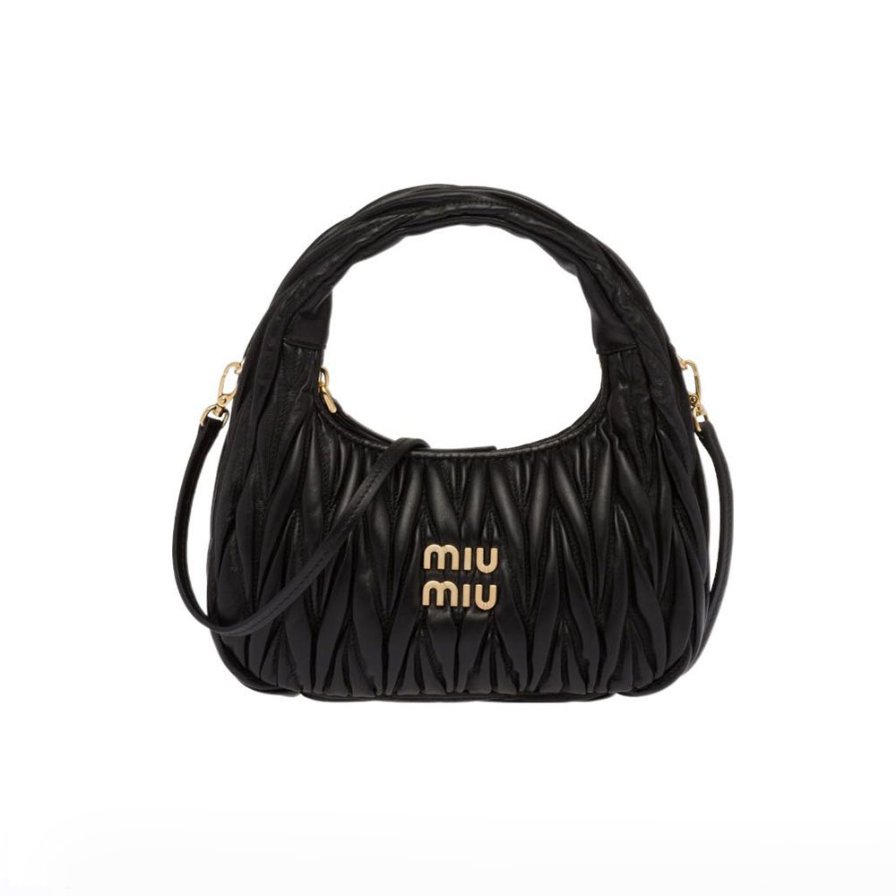 MIU MIU Wander matelassé hobo bag Mini&Small