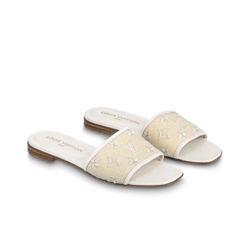 Louis Vuitton LV Fabric Flat Flip-flops Slide Sandal