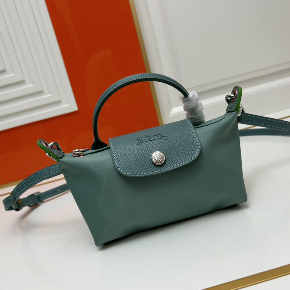 LongChamp Le Pliage Green cosmetic bag