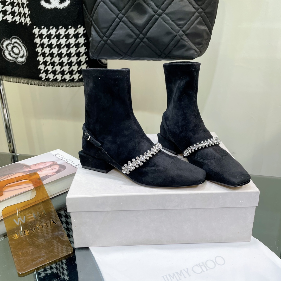 Jimmy Choo Simple High-powered Ankle Boots Slide Sandal