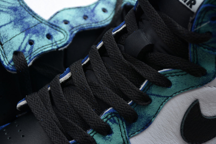 Air Jordan 1 Tie-Dye white black aurora green CD0461-100