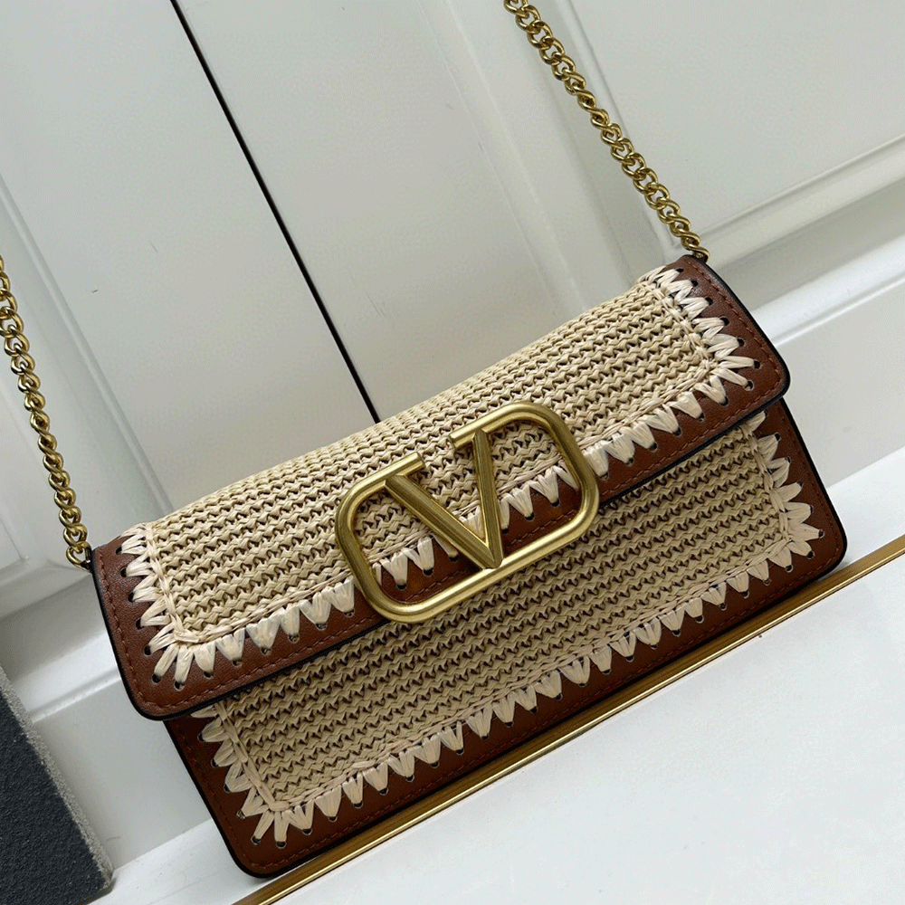Valentino Raffi Straw Bags