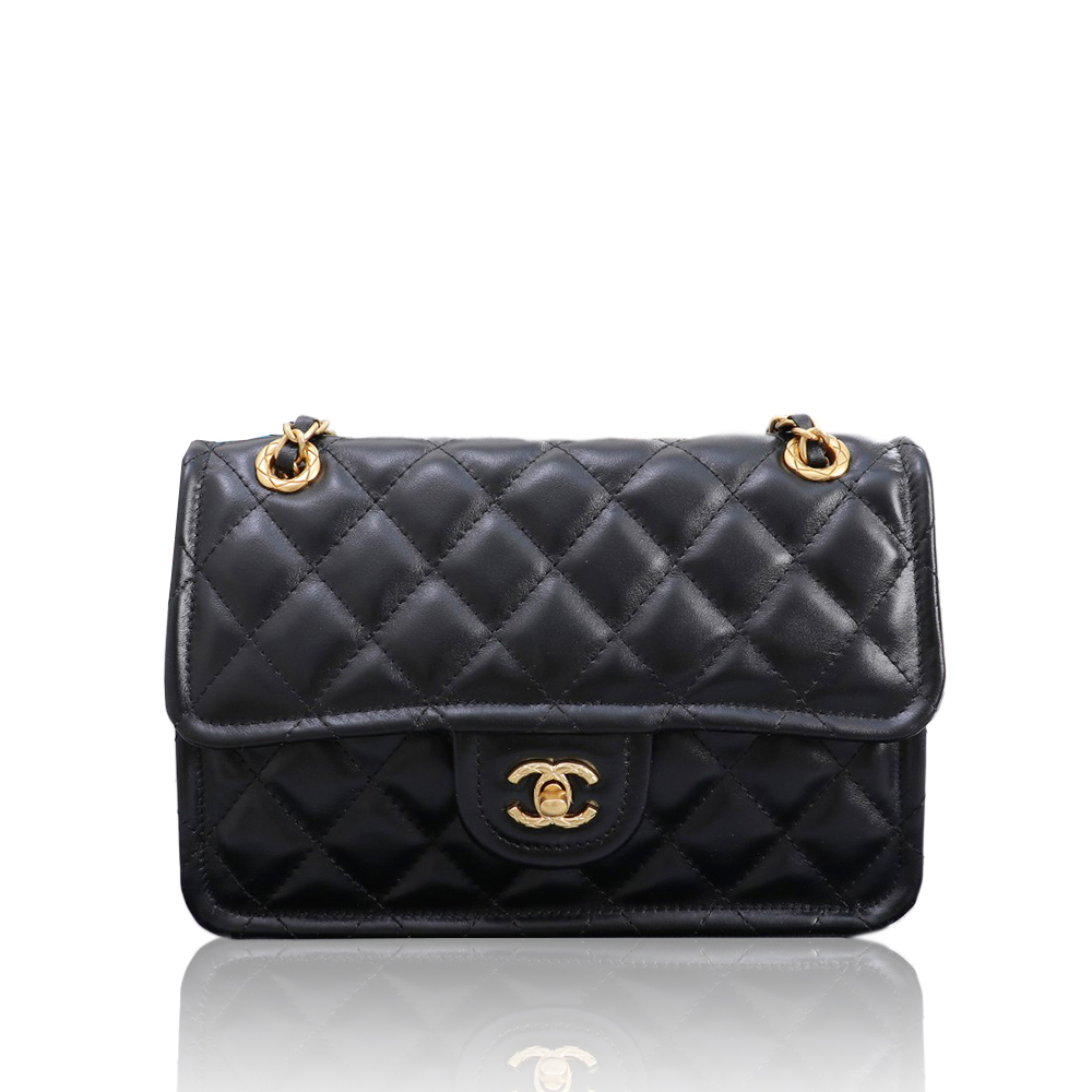 Chanel Shiny Leather Flap Bag
